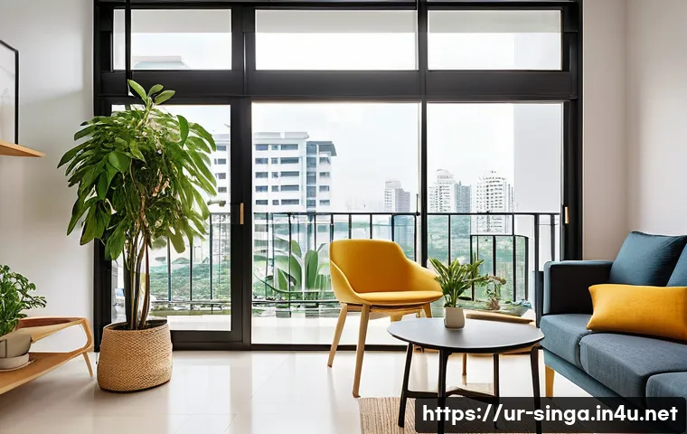 싱가포르 부동산 시장 - **Prompt for HDB Flats (Public Housing):**
"A cozy and modern HDB (Housing & Development Board) ...